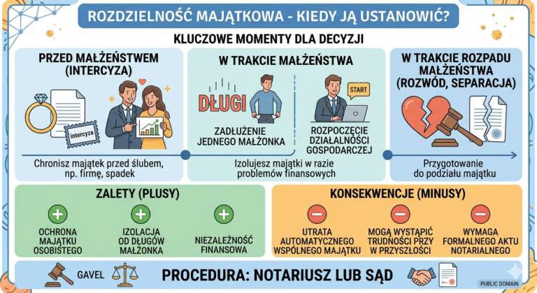Rozdzielność majątkowa - kiedy ją ustanowić? 